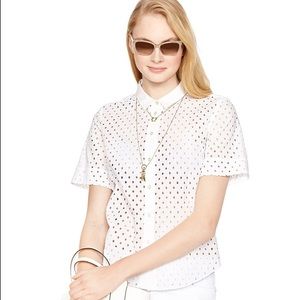 Kate Spade - Eyelet Button Down Shirt